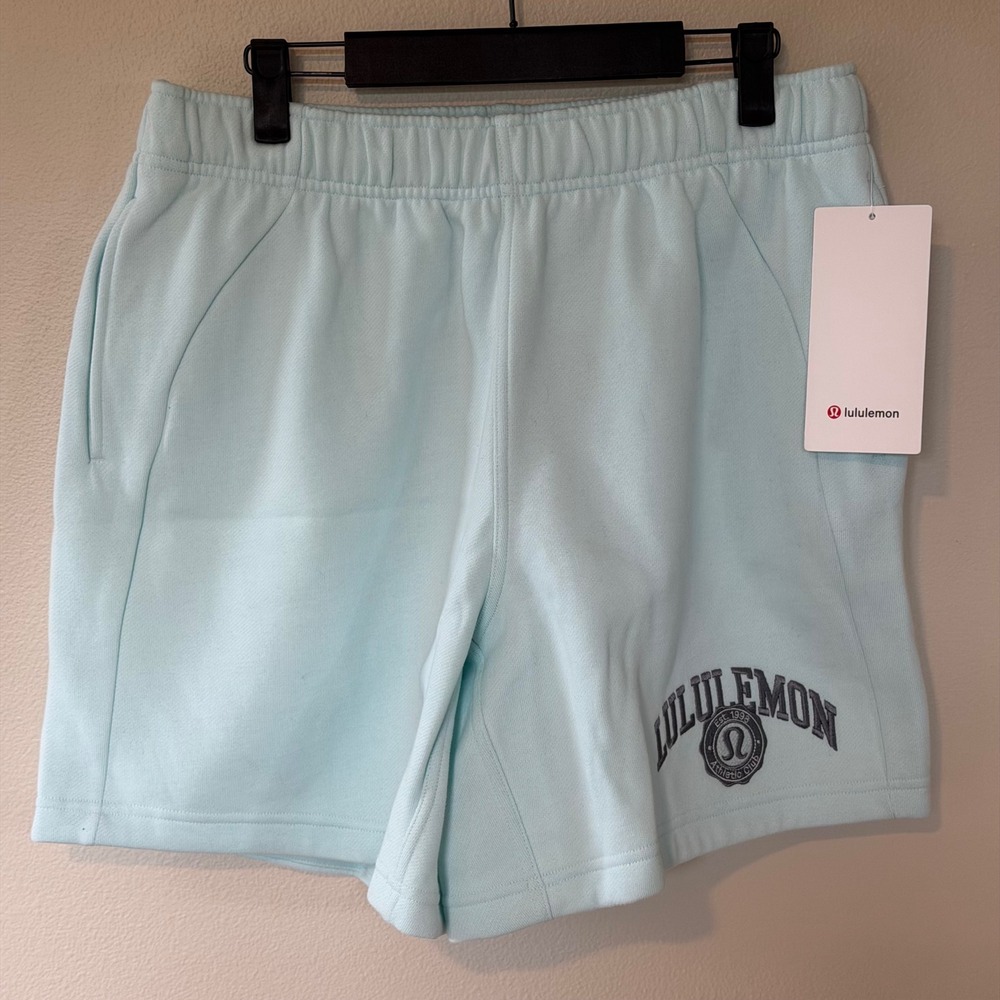 NWT Lululemon Oversized MR Short 7" Graphic Aqua Medium